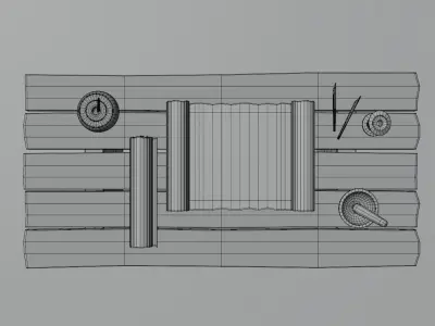 LowPoly Ancient writing instruments Low-poly 3D model