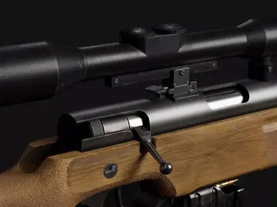 SSG 82 Sniper Rifle Low-poly 3D model