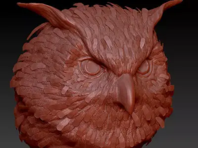 Owl Head 3D model