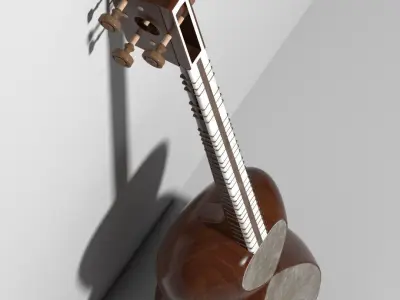 Middle-eastern musical instrument Persian Taar Free 3D model