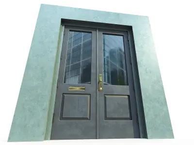 Historic Double Door Entrance SoHo Style 3D model