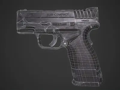 Springfield XD-MOD2 Low-poly 3D model