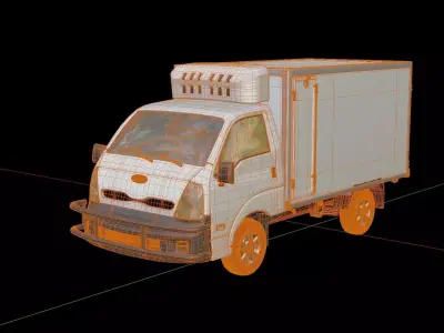 Kia K2700 Sebenza Box Truck 3D model