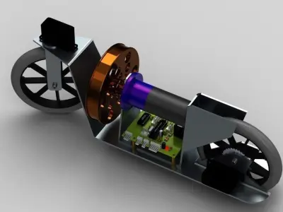 Self Balancing Bike Free 3D model
