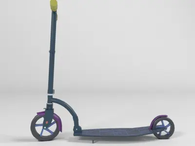 SCOOTER LOWPOLY Low-poly 3D model