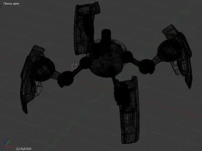 Game robot Low-poly 3D model