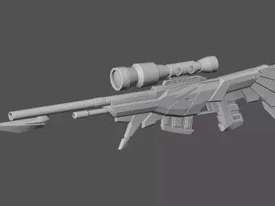 Eagle Sniper Game Ready 3D Model Low-poly 3D model