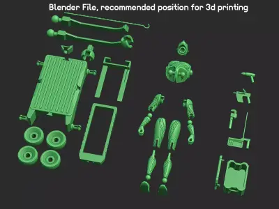 Pilot Mechanic Action Figure  Free 3D print model