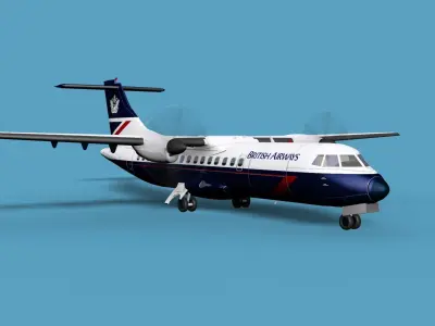 ATR  ATR-42-500 British Airways 3D model
