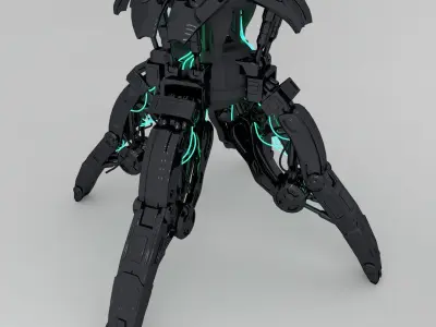 3D turret model space robot 3D model