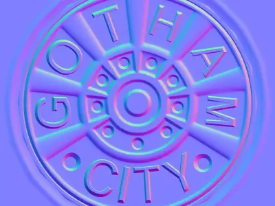 SciFi gotham city logo 3D model