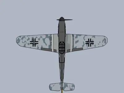 Bf 109 CARTOON model 3D model