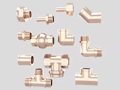 Pipe fitting 3D model