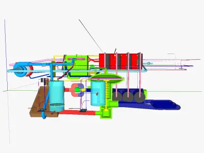 Microbial electrolysis cell MEC gas fed AT IC motor 1 3D model
