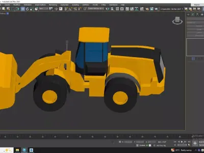 Loader Construction M892 Simplified Low-poly 3D model