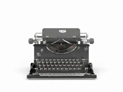 Typewriter paper cutting machine 3D model
