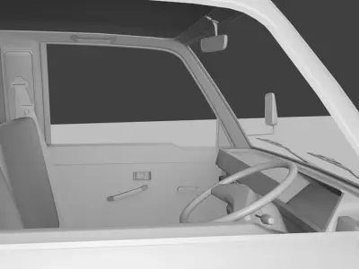 Mitsubishi L300 pick up Low-poly 3D model