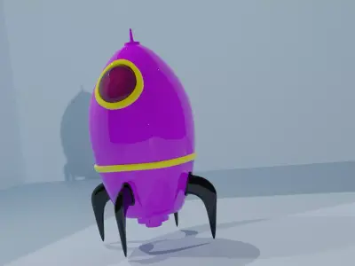 Rocket ship Free 3D model