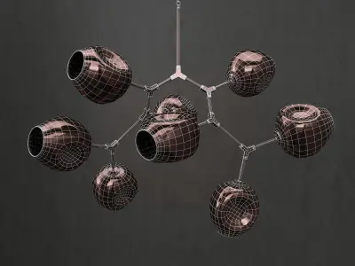 Branching bubble 8 lamps 2 3D model purchase