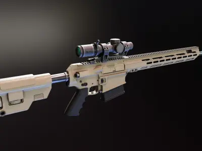 MK18 Mjolnir Low-poly 3D model