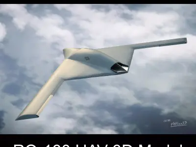 3D RQ-180 Unmanned reconnaissance aircraft 3D model