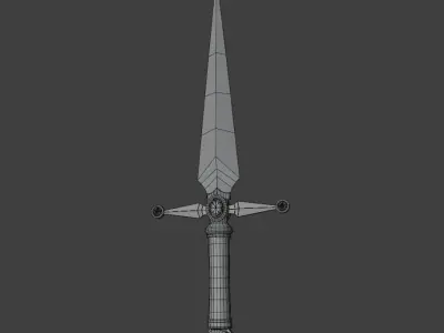 Fantasy Dagger 5  Low-poly 3D model