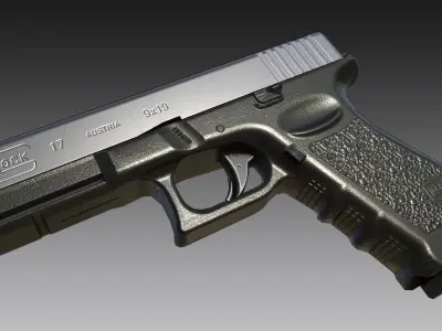 Glock 17 Low-poly 3D model