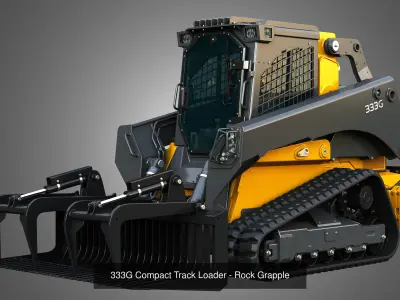 333G Compact Track Loader - 5 in 1 3D Model Pack