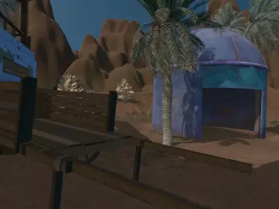 Desert Settlement 3D model buy