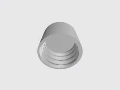 3D-Printable water bottle with lid Free 3D print model