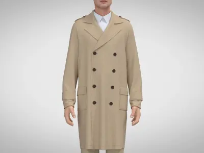 Military Coat 3D model