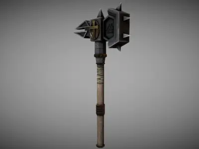 Metal Warhammer 03 Low-poly 3D model