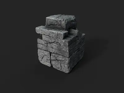 Old Ruin 3 Low-poly 3D model