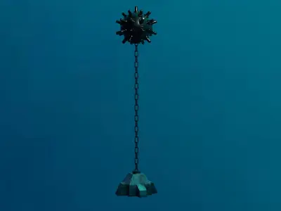 Naval Bomb Low-poly 3D model