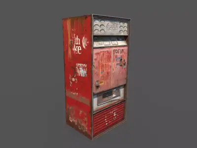Old Cola Machine Low-poly 3D model
