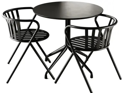 Hay About A Table and Artu Cesto Chair 3D model