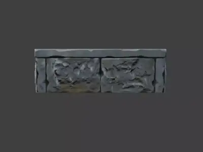 Ancient Stone Sarcophagus Low-poly 3D model