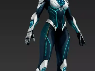 Female Chronaflare 3D model