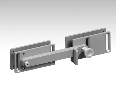 MXT3D-Locking System Industrial Doors 3D model