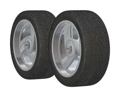 Custom wheels HRBB TriFan for your scale model 3D print model