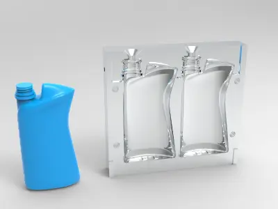 Blow Mold oil Bottle 1 litr  3D model