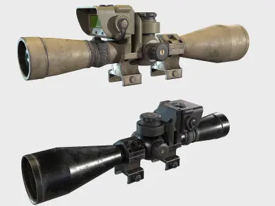 Optical Scope 10 Low-poly 3D model