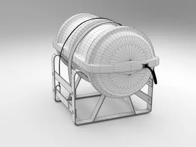 Liferaft with Stand 3D model