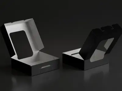 Bundle of Packaging Boxes Low-poly 3D model
