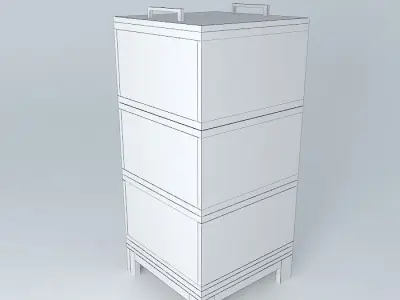 Earthworm wooden beehive 3D model