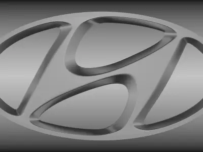 hyundai logo 3D model from CGTrader