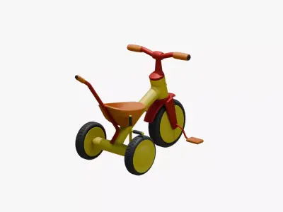 kids tricycle Low-poly 3D model purchase