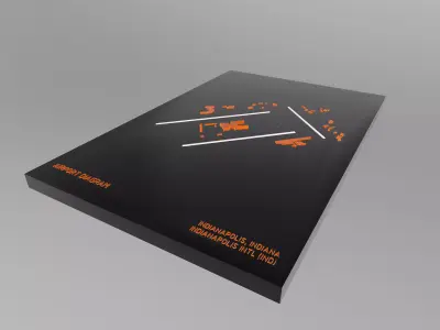 Airport Diagram Indianapolis International Airport Free 3D model