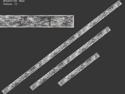 Medieval Collection Essentials Metal Brackets and Chains 3D Model Pack