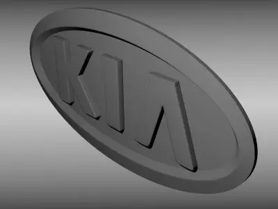 kia logo 3D model Subdivision ready